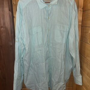 Tommy Bahama Aqua Striped Button Down Shirt